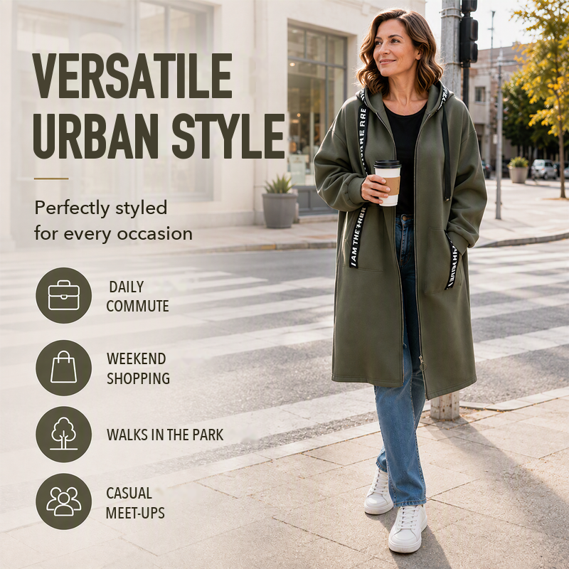 Oversized hoodie coat - versatile urban style