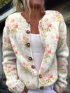 Kerensa™ | Vintage Floral Knit Cardigan