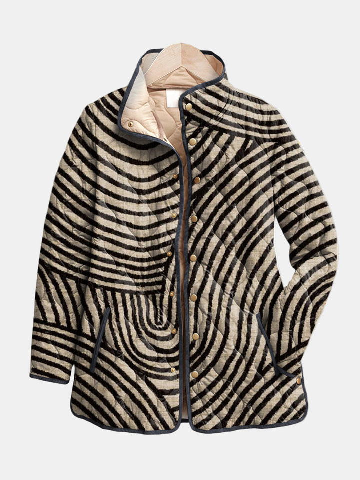 Edith | Quilted Jacket with Hand-Drawn Circles