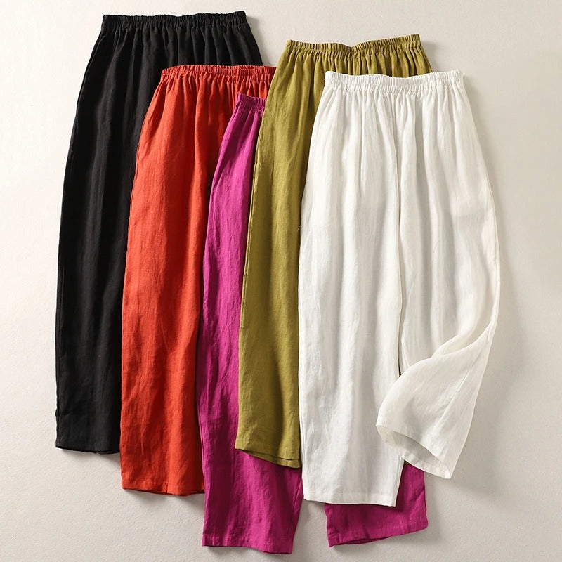 Gabriella | Fluid Cotton and Linen Trousers