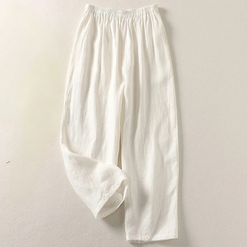 Gabriella | Fluid Cotton and Linen Trousers