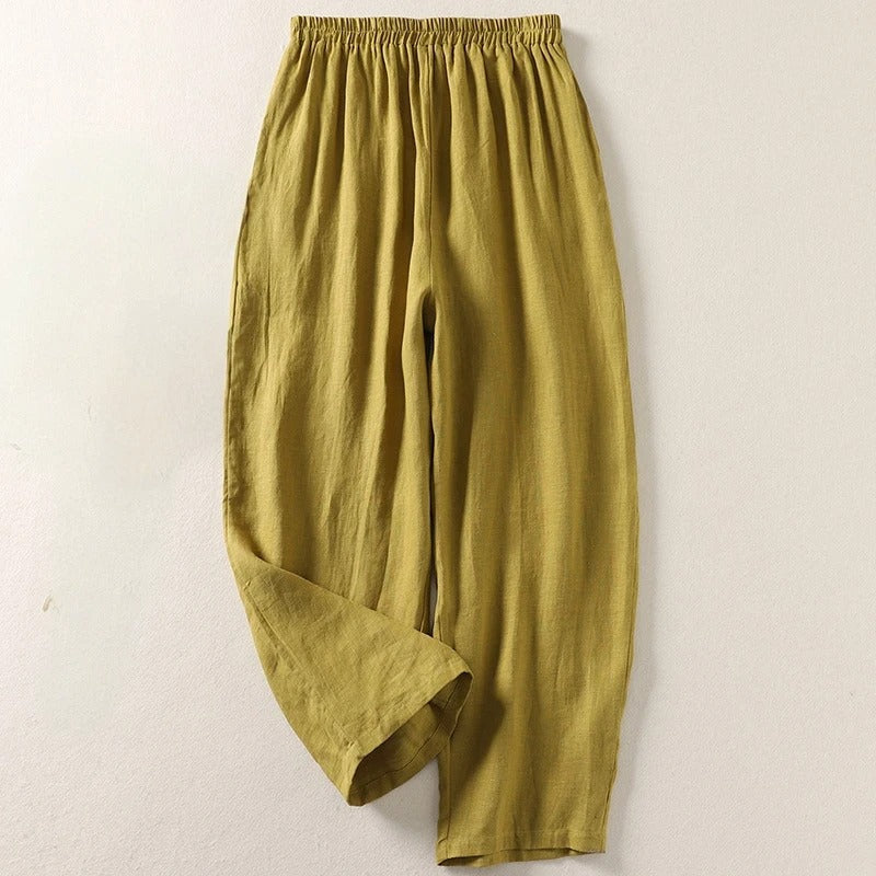 Gabriella | Fluid Cotton and Linen Trousers