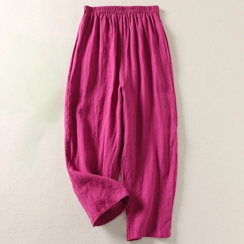 Gabriella | Fluid Cotton and Linen Trousers