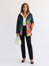 Cordelia | Quilted Jacket with Painted Flowers