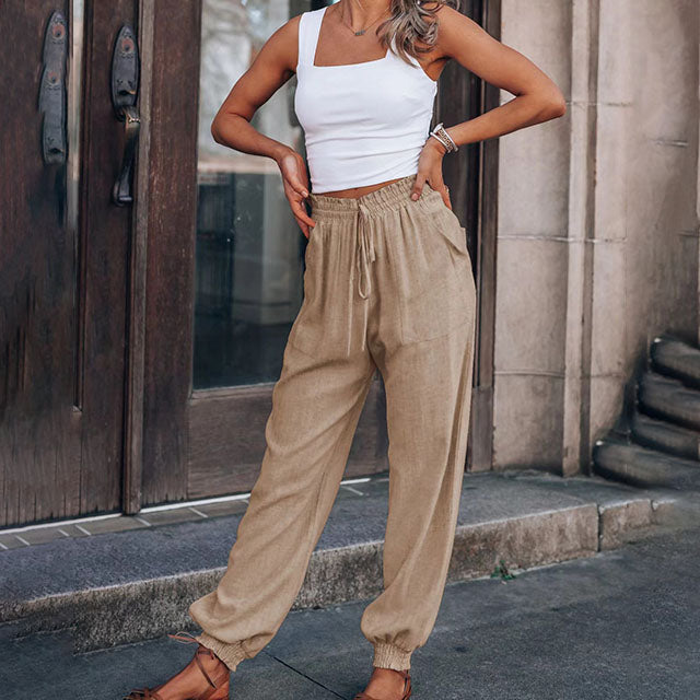 Kaeli – Elegant Trousers with Adjustable Waist