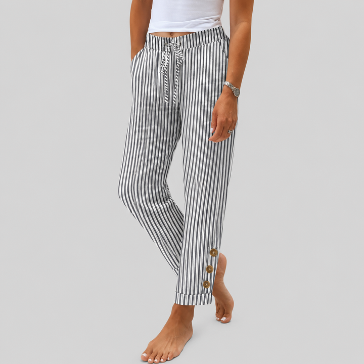 Raquelle - Casual Striped Trousers