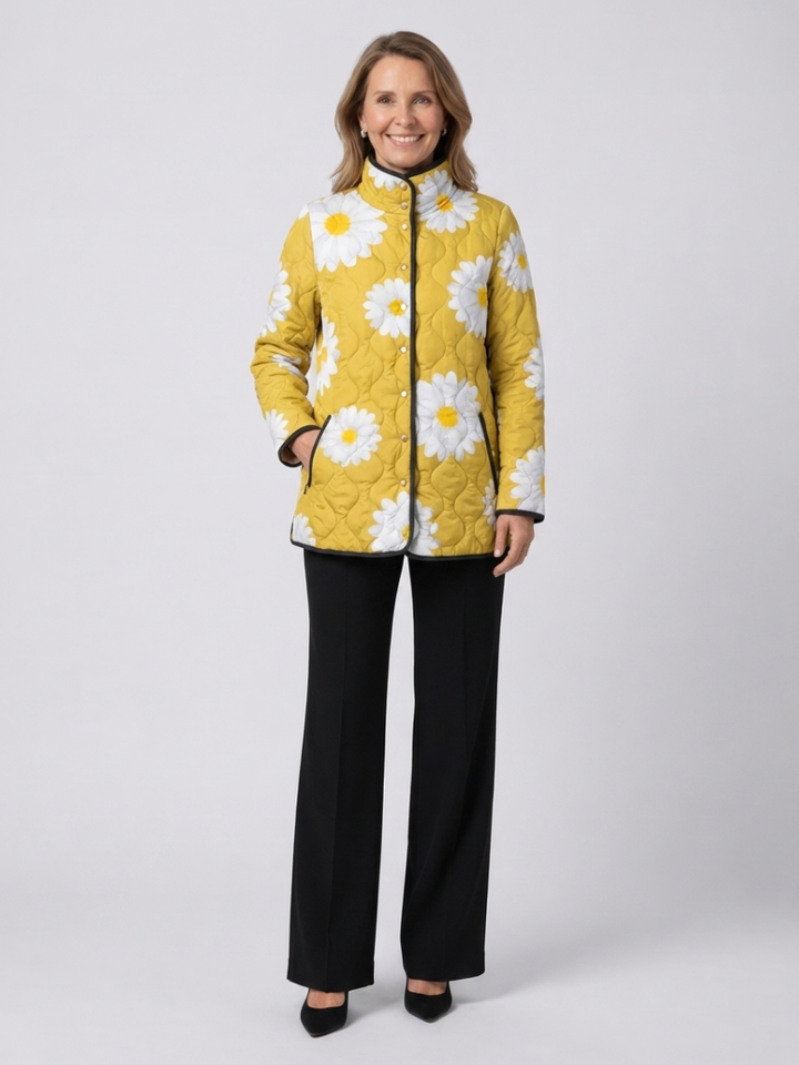 Dorothy | Quilted Jacket with Daisies