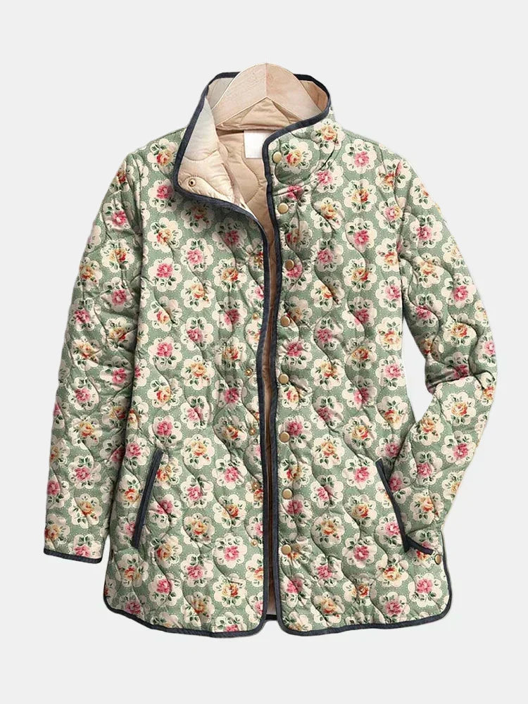 Rosemary | Quilted Jacket with Floral Tapestry