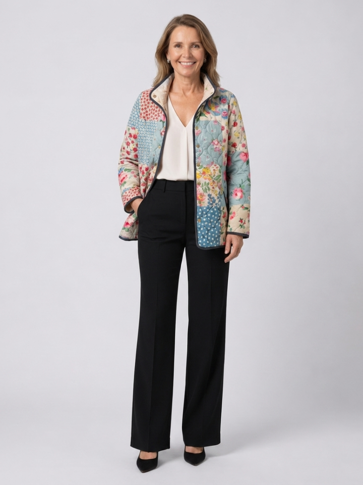 Mabel | Quilted Floral Patchwork Jacket