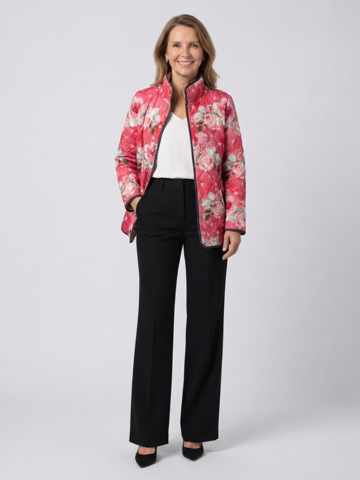 Henrietta | Padded Jacket in Powdered Roses