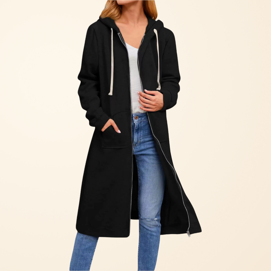 Matilda | Relaxed Zip-Up Longline Cardigan