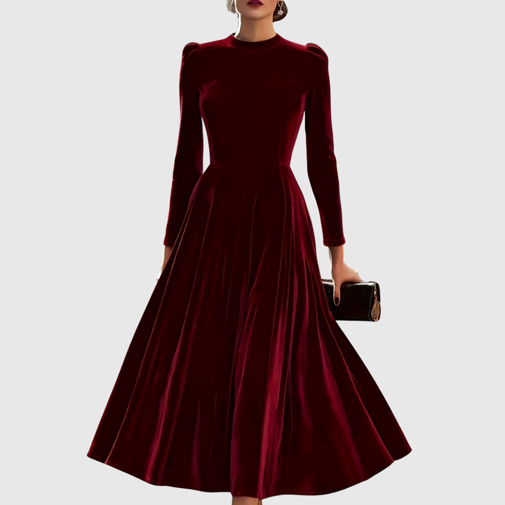 Soopie | Elegant Navy Blue & Burgundy Wedding Dress