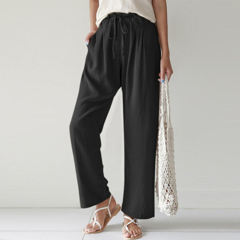 Vara - Relaxed Fit Trousers with Adjustable Waistband