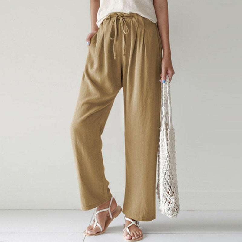 Vara - Relaxed Fit Trousers with Adjustable Waistband