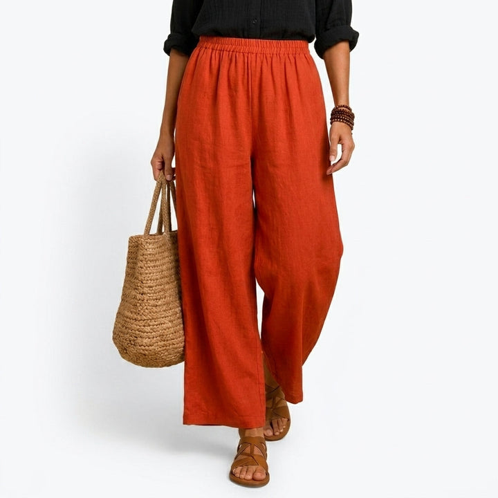 Gabriella | Fluid Cotton and Linen Trousers