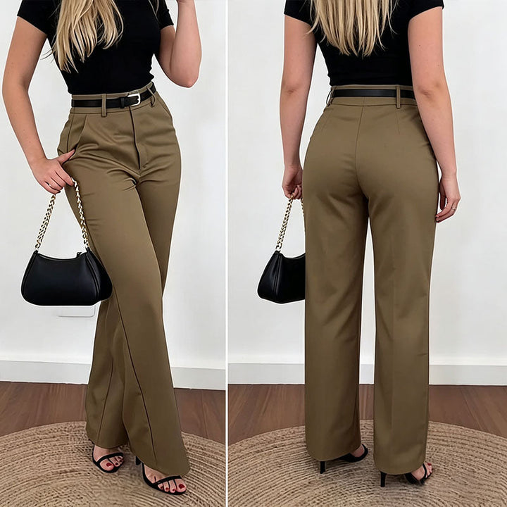High-Waisted Tailored Trousers