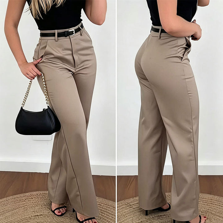 High-Waisted Tailored Trousers