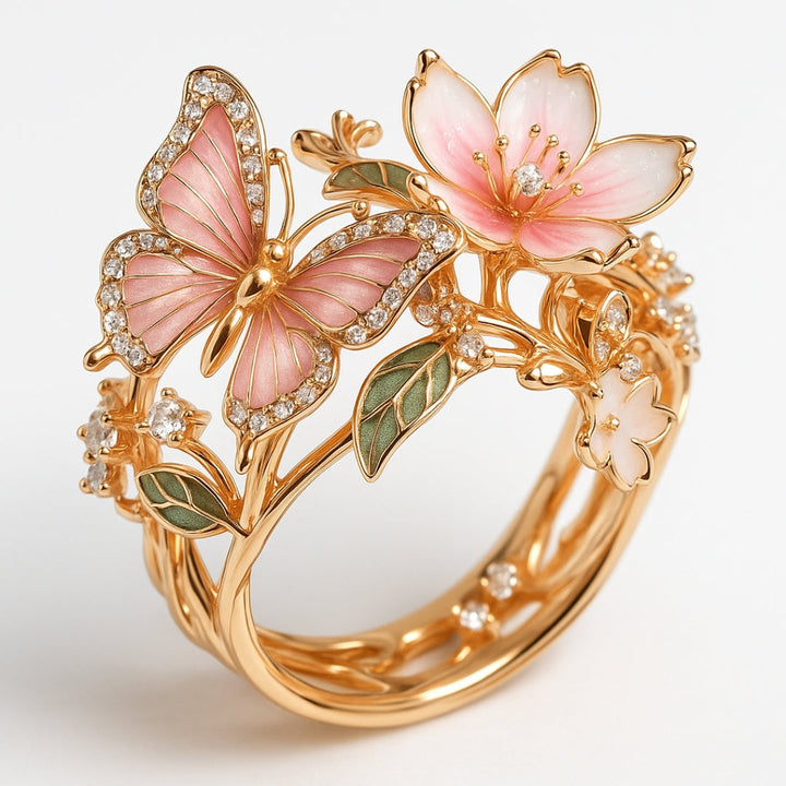 Butterfly Zirconia Ring