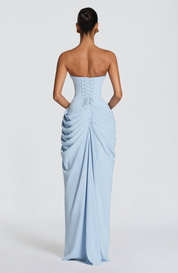 Hannah | Elegant Maxi Dress with Draping and High Split
