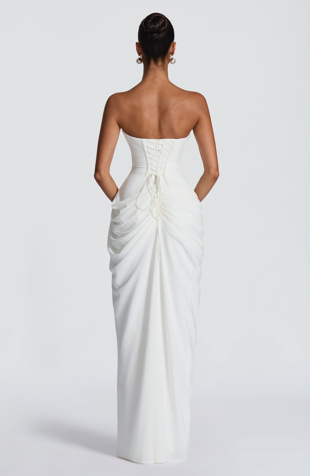 Hannah | Elegant Maxi Dress with Draping and High Split