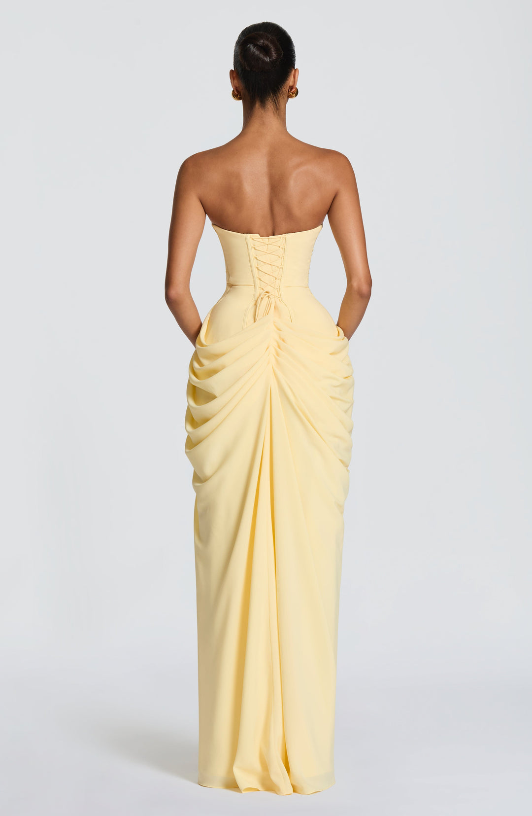 Hannah | Elegant Maxi Dress with Draping and High Split