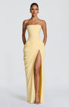 Hannah | Elegant Maxi Dress with Draping and High Split