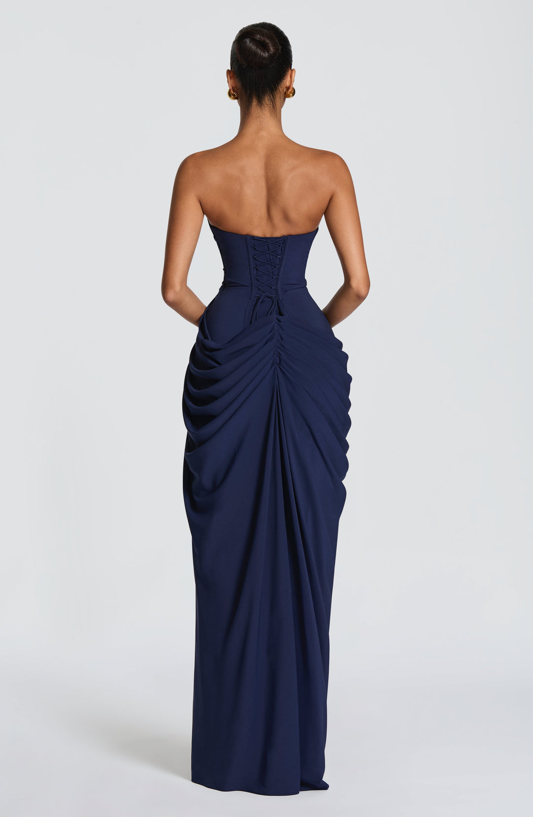 Hannah | Elegant Maxi Dress with Draping and High Split