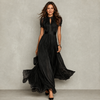 Elsa | Ruffle Neck Pleated Dress