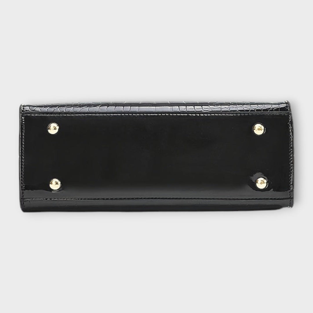 Maison Verdelle - Shiny Crocodile Skin Pattern Handbag