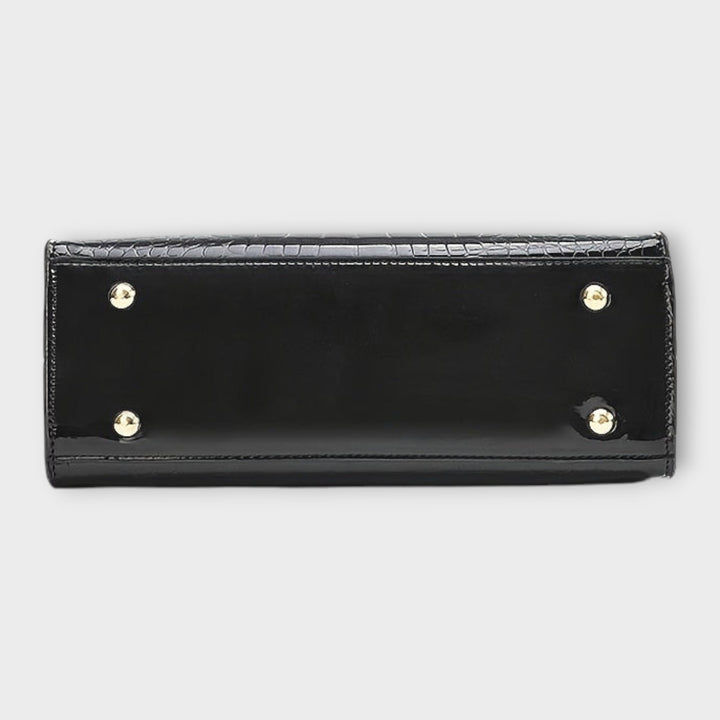 Maison Verdelle - Shiny Crocodile Skin Pattern Handbag