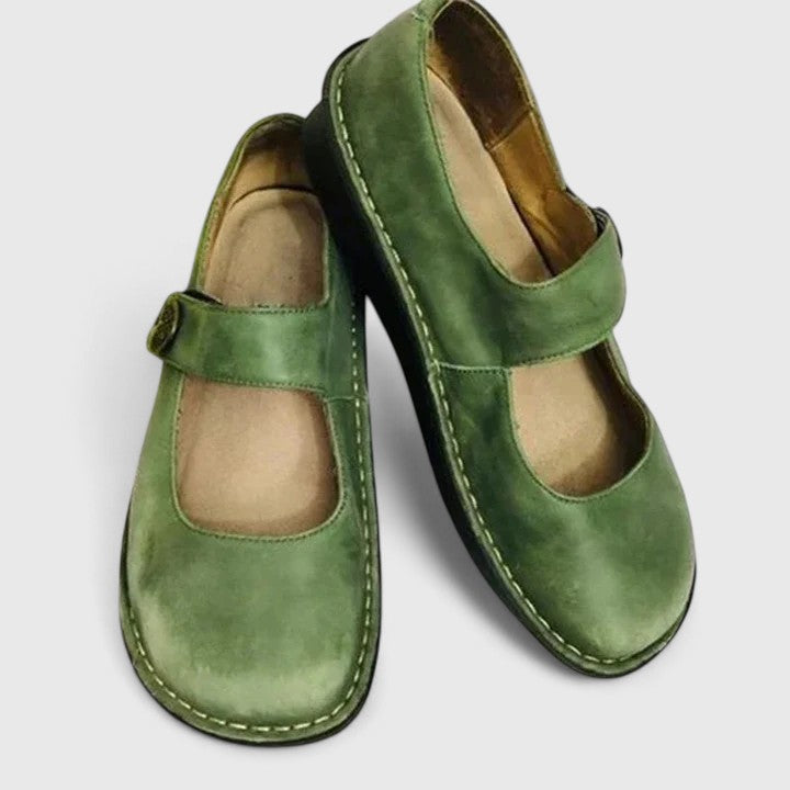Josephine | Patinated Leather Mary Janes