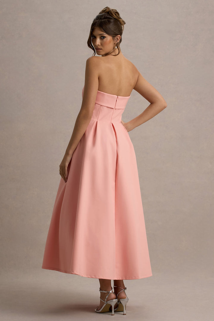 Anne | Stylish Midi Dress with Off-Shoulder Neckline